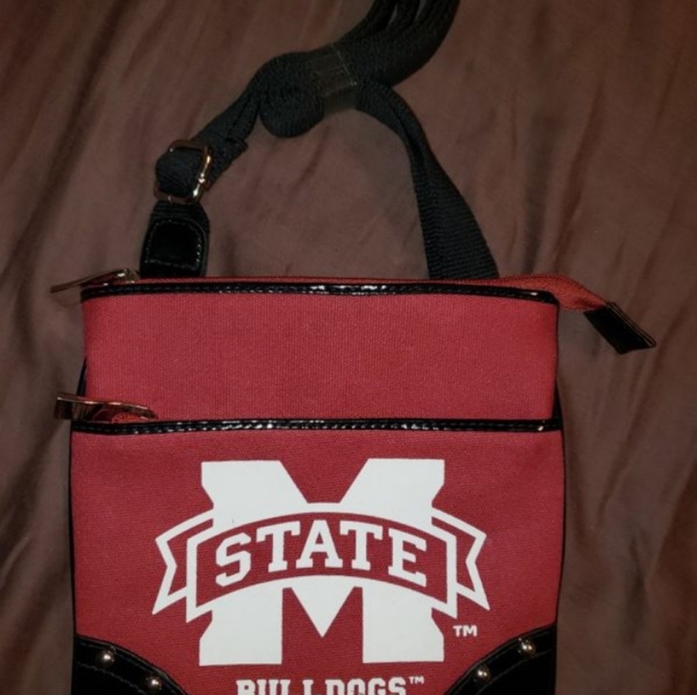 Mississippi State Bulldogs Double Zip Crossbody Pu